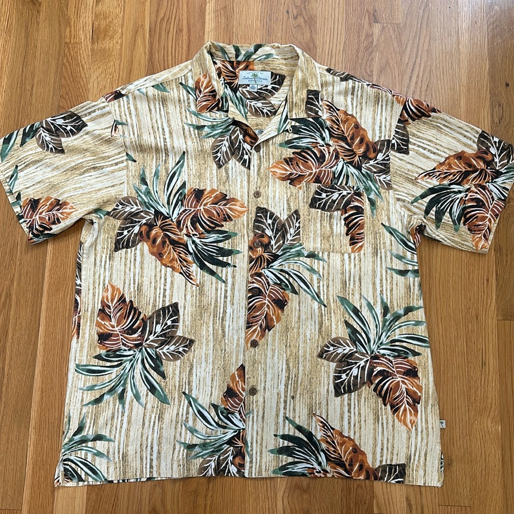 Island Shores Button Up Short Sleeve Shirt  Size XXL